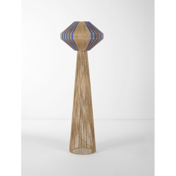 Modrá/v prírodnej farbe povrazová stojacia lampa (výška  152 cm) Abby – Nova Luce-image-3
