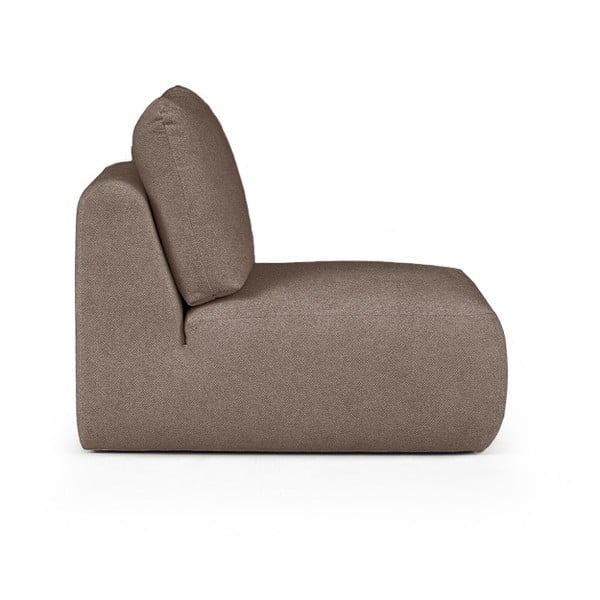 Hnedé kreslo z textílie buklé Mirel – Rodier-image-3