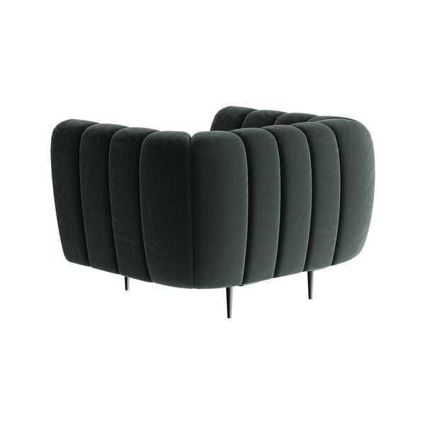 Tmavosivé zamatové kreslo Ghado Shel-image-3