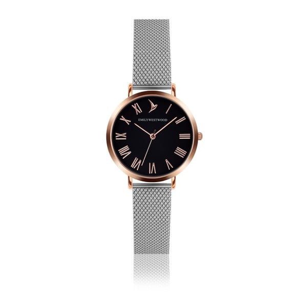 Dámske antikoro hodinky s remienkom v striebornej farbe Emily Westwood Go