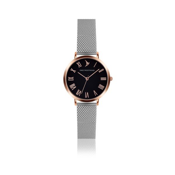 Dámske antikoro hodinky s remienkom v striebornej farbe Emily Westwood Go