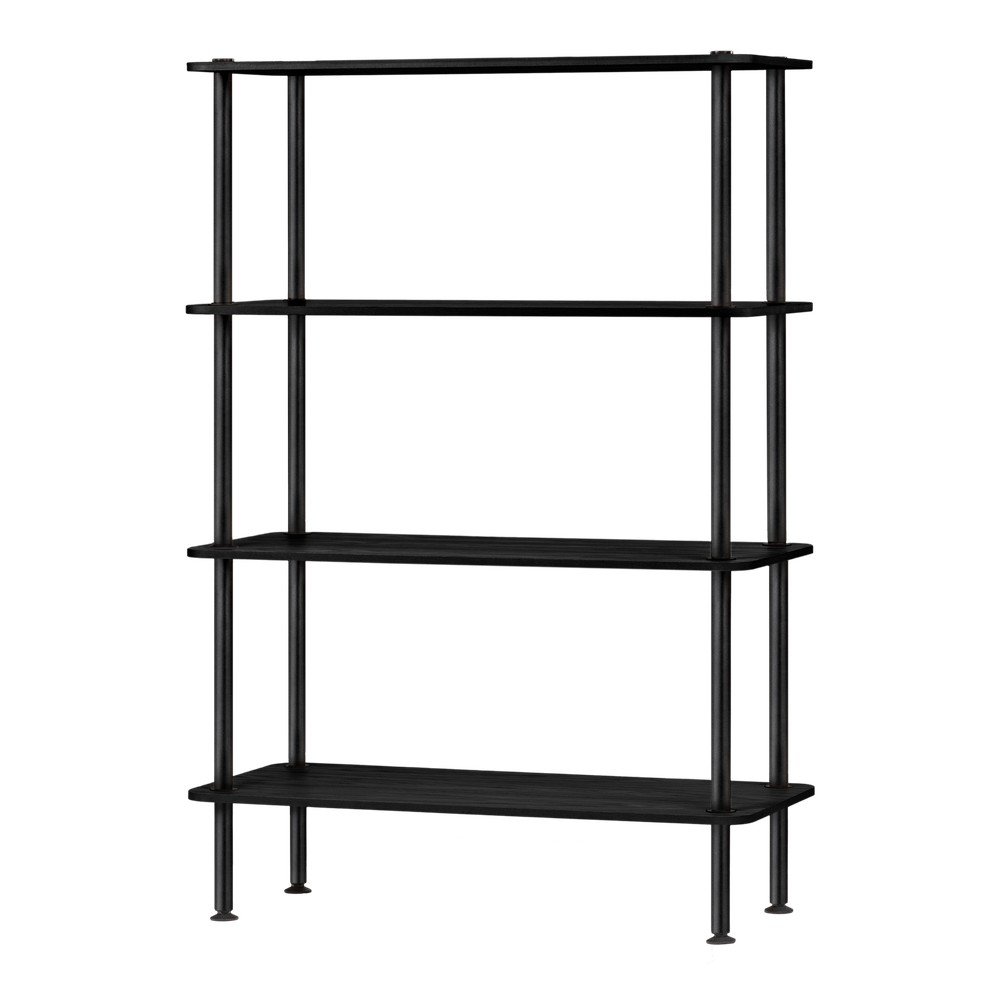 E-shop Čierny regál v dekore duba 80x127x35 cm Teidi – noo.ma