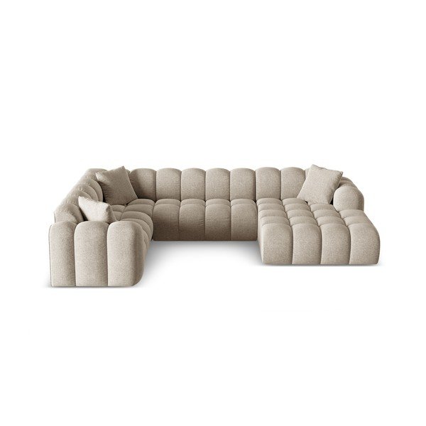 Svetlohnedá ženilková rohová pohovka (ľavý roh/do tvaru "U") Treno – Cosmopolitan Design