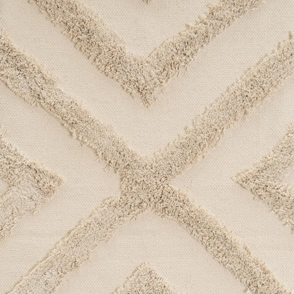 Krémový prateľný bavlnený koberec 50x80 cm – Casa Selección-image-1