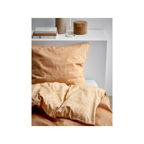 Oranžové obliečky z organického bavlnené saténu Södahl Infinity, 140 x 200-image-1