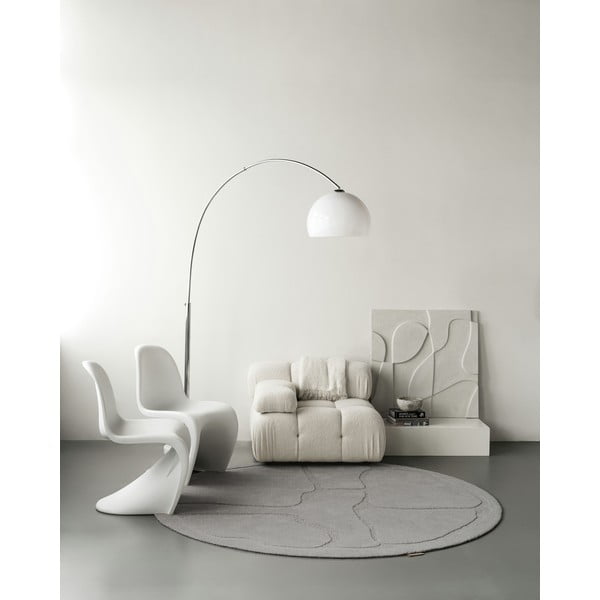 Sivý vlnený okrúhly koberec ø 133 cm Morphic Organica – Agnella-image-4