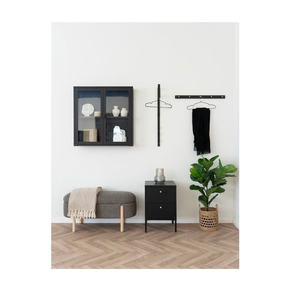 Hnedá lavica z textílie buklé Branca – House Nordic-image-1