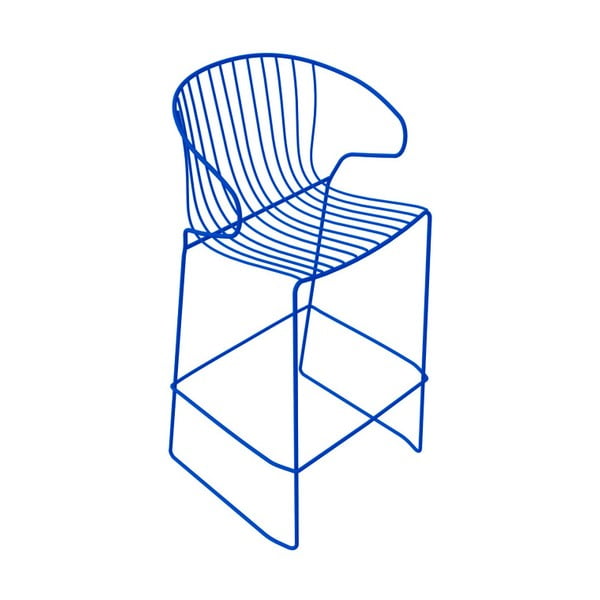 Modrá barová stolička Isimar Bolonia