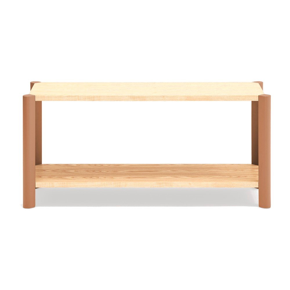 E-shop Regál v dekore duba v tehlovej farbe/v svetlo prírodnej farbe 126x59x43 cm Bona – Teulat