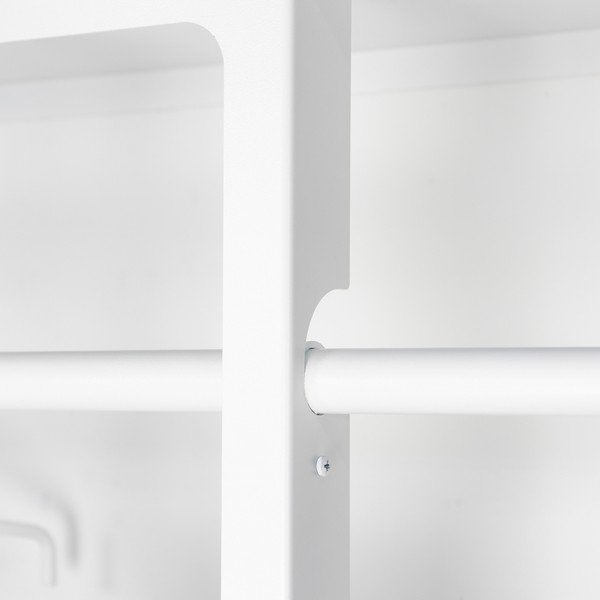 Biely oceľový nástenný vešiak s poličkou 100 cm Luno Large – Spinder Design-image-4