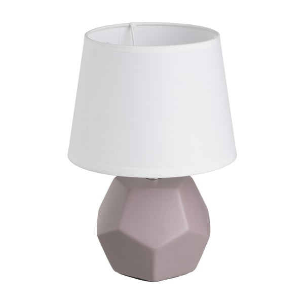 Sivá keramická stolová lampa s textilným tienidlom (výška 26 cm) – Casa Selección