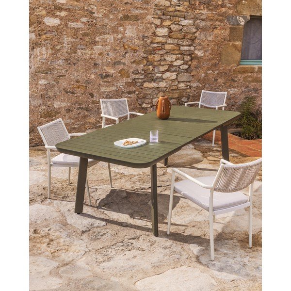 Kovový záhradný jedálenský stôl 100x220 cm Izola – Kave Home-image-2