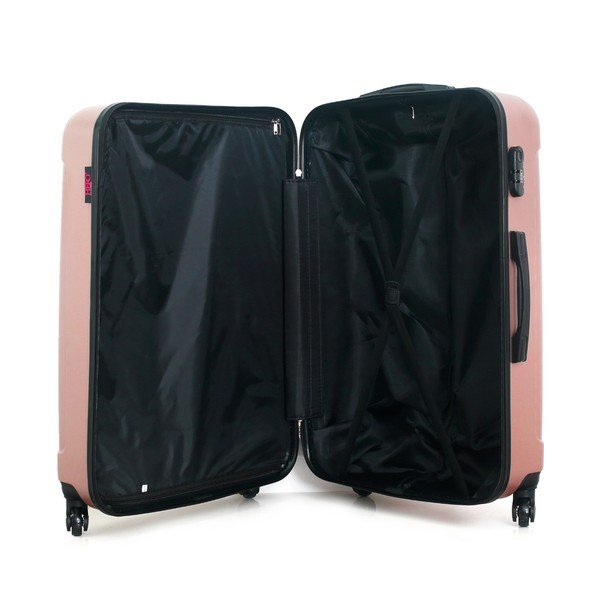 Cestovný kufor vo farbe ružového zlata na kolieskach Hero Fogo, 93 l-image-1