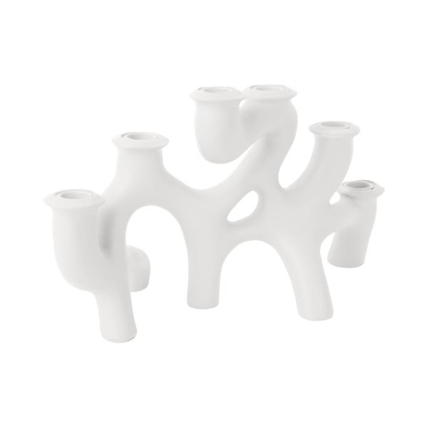 Biely polyresinový svietnik Swirls - PT LIVING-image-3