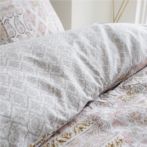 Béžové bavlnené obliečky 200x200 cm Iniko Patchwork - Pineapple Elephant-image-4