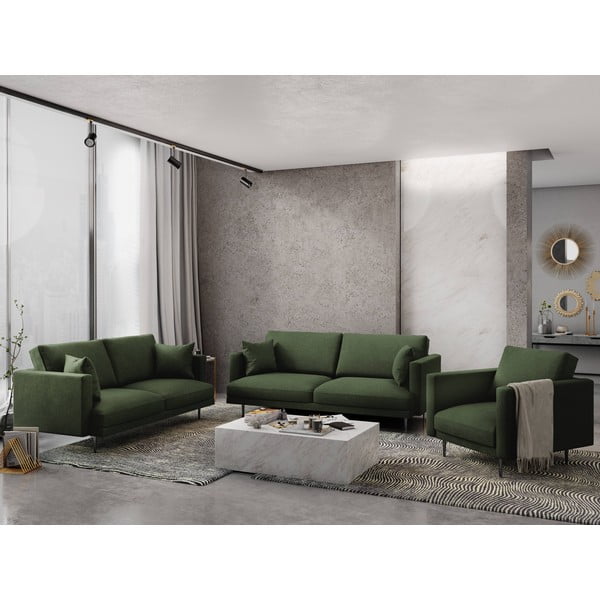 Fľaškovozelená pohovka Milo Casa Piero, 220 cm-image-1