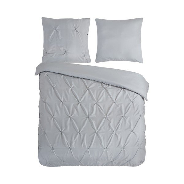 Sivé predĺžené obliečky na dvojlôžko z mikrovlákna 200x220 cm Pure Elegance – Good Morning