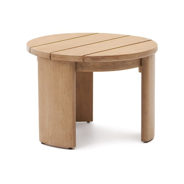 Okrúhly záhradný odkladací stolík z eukalyptového dreva ø 60 cm Xoriguer – Kave Home