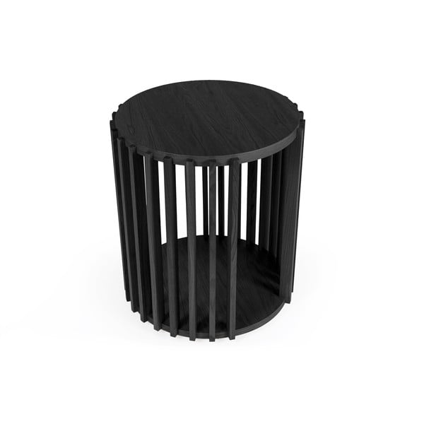 Čierny odkladací stolík Woodman Drum, ø 53 cm-image-3