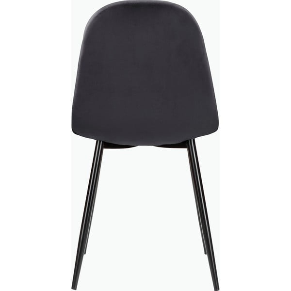 Tmavosivé zamatové jedálenské stoličky v súprave 4 ks Monza – Støraa-image-3