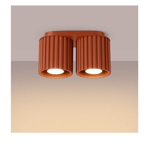 Kovové bodové svietidlo v terakotovej farbe 10x21 cm Zora – Sollux-image-4