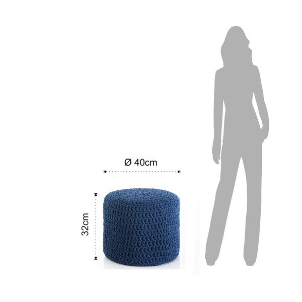 Modrý puf Tomasucci Choose, ø 40 cm-image-2