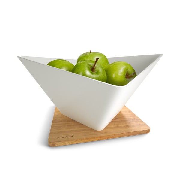 Odkvapkávacia misa na ovocie s podložkou Draining Fruit Bowl, biela