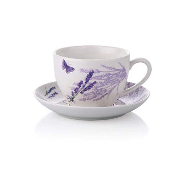 Sada 6 šálok s tanierikmi Levanduľa-image-1