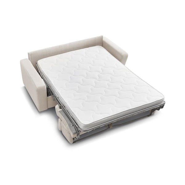 Krémová menčestrová rozkladacia pohovka 195 cm Monaco – Bobochic Paris-image-4