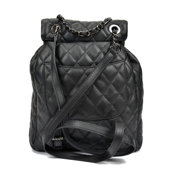 Čierny kožený batoh Anna Luchini Lucy-image-4