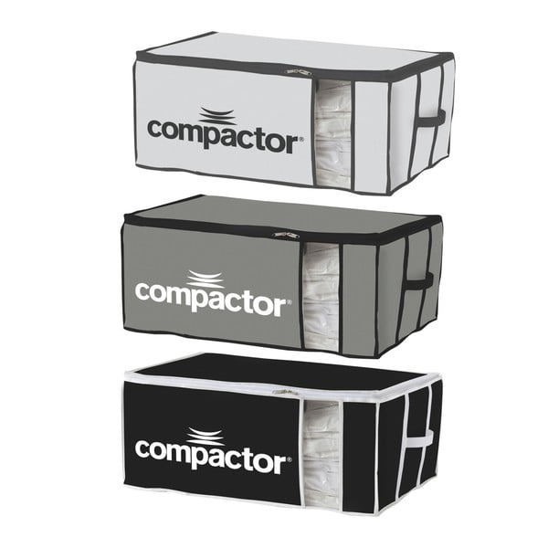 Sada 3 textilných úložných boxov Compactor XXL