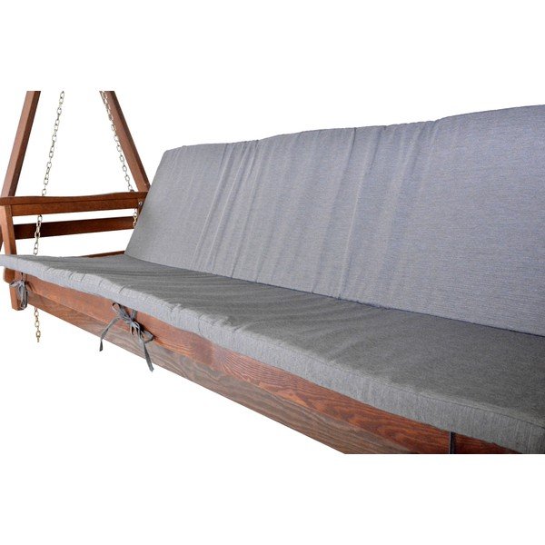 Sivo-hnedá drevená záhradná hojdačka Adelaida – Rojaplast-image-3