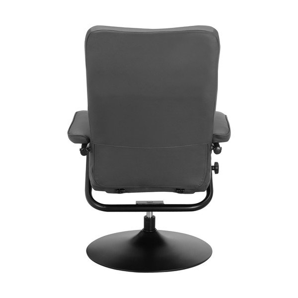 Sivé relaxačné kreslo s podnožkou z imitácie kože Istad – Støraa-image-4