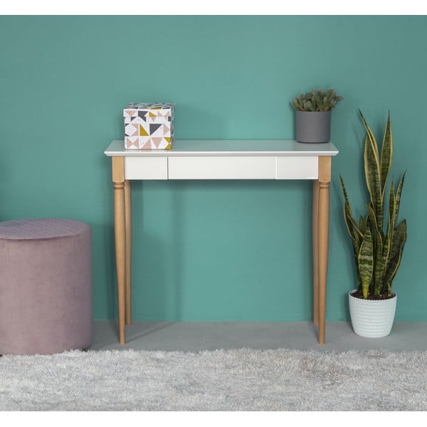 Biely pracovný stôl Ragaba Mamo, šírka 65 cm-image-1