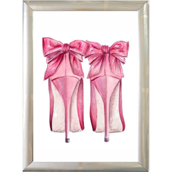 Plagát 20x30 cm Pink Fashion Shoes - Piacenza Art