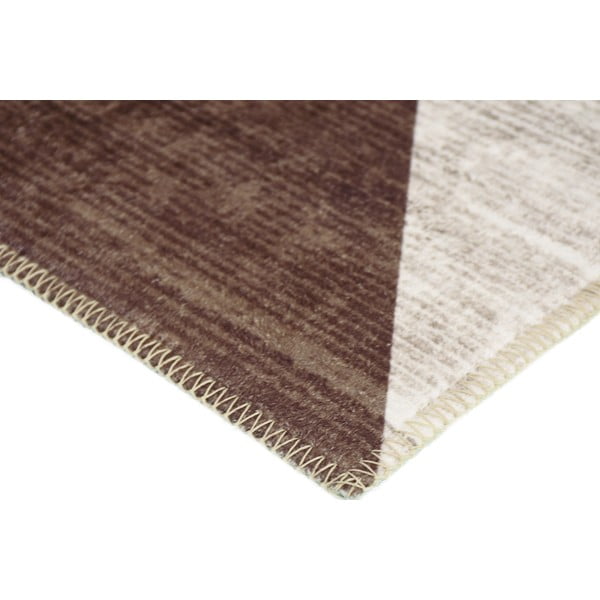 Hnedo-béžový prateľný koberec 80x50 cm - Vitaus-image-2