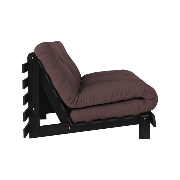 Tmavohnedá rozkladacia pohovka 160 cm Roots Black Night – Karup Design-image-3