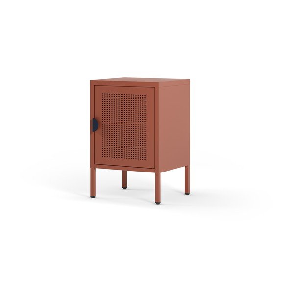 Kovový nočný stolík v terakotovej farbe Sayla – Marckeric-image-1