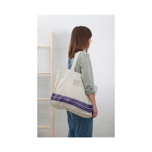 Látková taška Really Nice Things Blue Stripes, šírka 42 cm-image-1