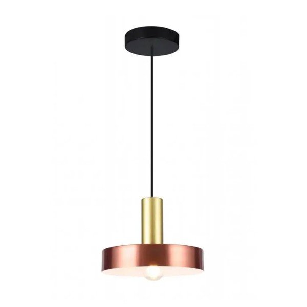 Závesné svietidlo v medenej farbe s kovovým tienidlom ø 30 cm Selvia II – GTV