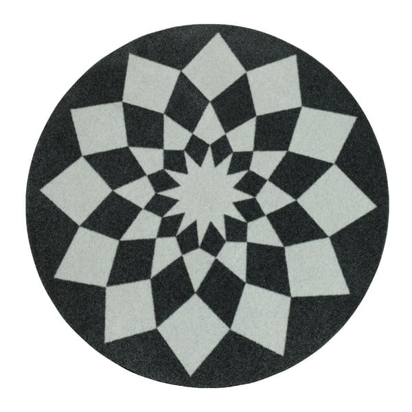 Detský sivý koberec Zala Living Geometry, ⌀ 100 cm