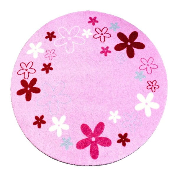 Detský ružový koberec Zala Living Flower, ⌀ 100 cm