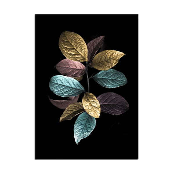 Obraz Styler Glas Pastell Leafes, 70 × 100 cm