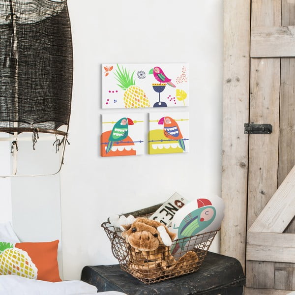 Detský obrázok 27x27 cm Pretty Parrots – Moshi Moshi-image-1