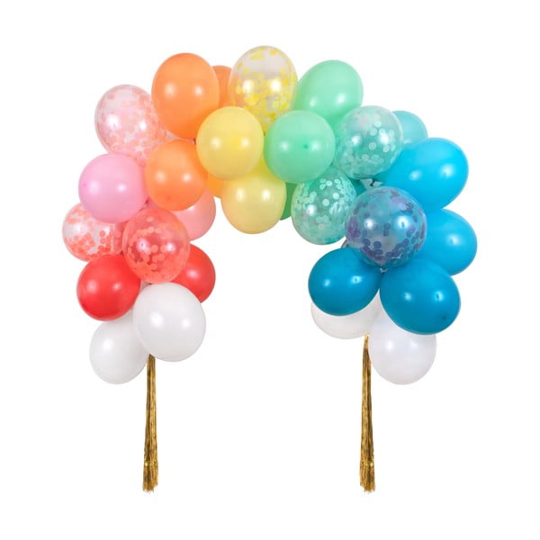 Párty doplnky v súprave 40 ks Rainbow Balloon Arch – Meri Meri