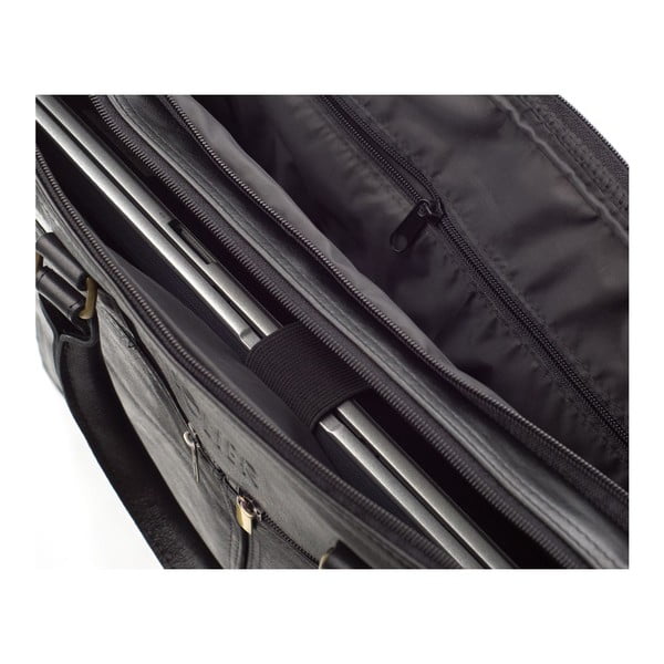 Pánska kožená taška Solier SL01 Black-image-4
