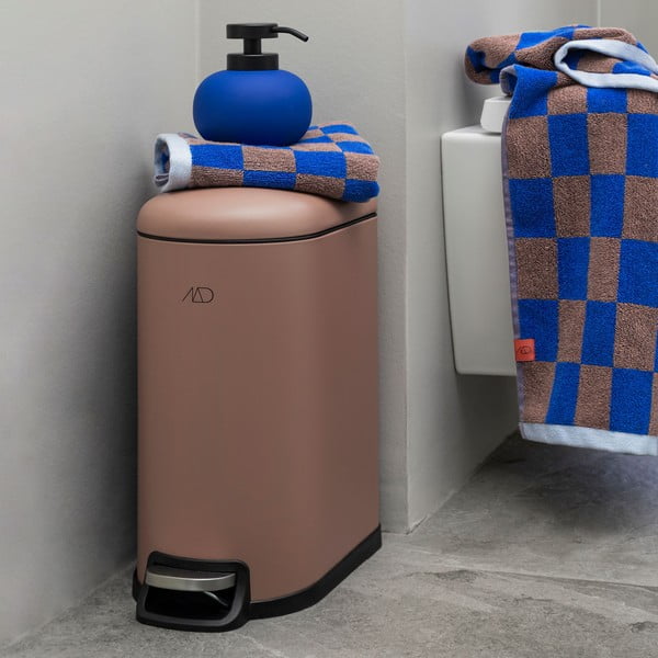 Modro-hnedý uterák z bio bavlny 50x90 cm Retro - Mette Ditmer Denmark-image-2