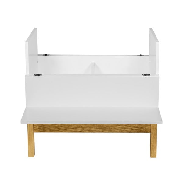 Biela/v prírodnej farbe vinotéka 75x70 cm Grande - Woodman-image-3