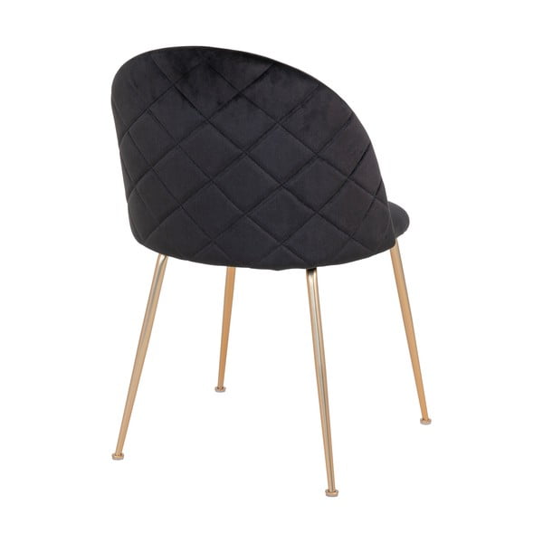 Čierne zamatové jedálenské stoličky v súprave 2 ks Geneve – House Nordic-image-3