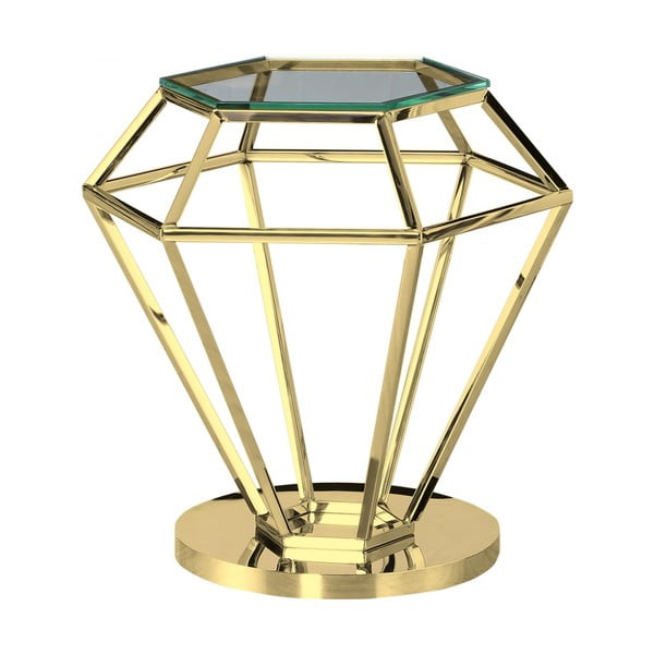 Odkladací stolík v zlatej farbe Artelore Emanuelle